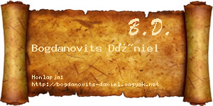 Bogdanovits Dániel névjegykártya